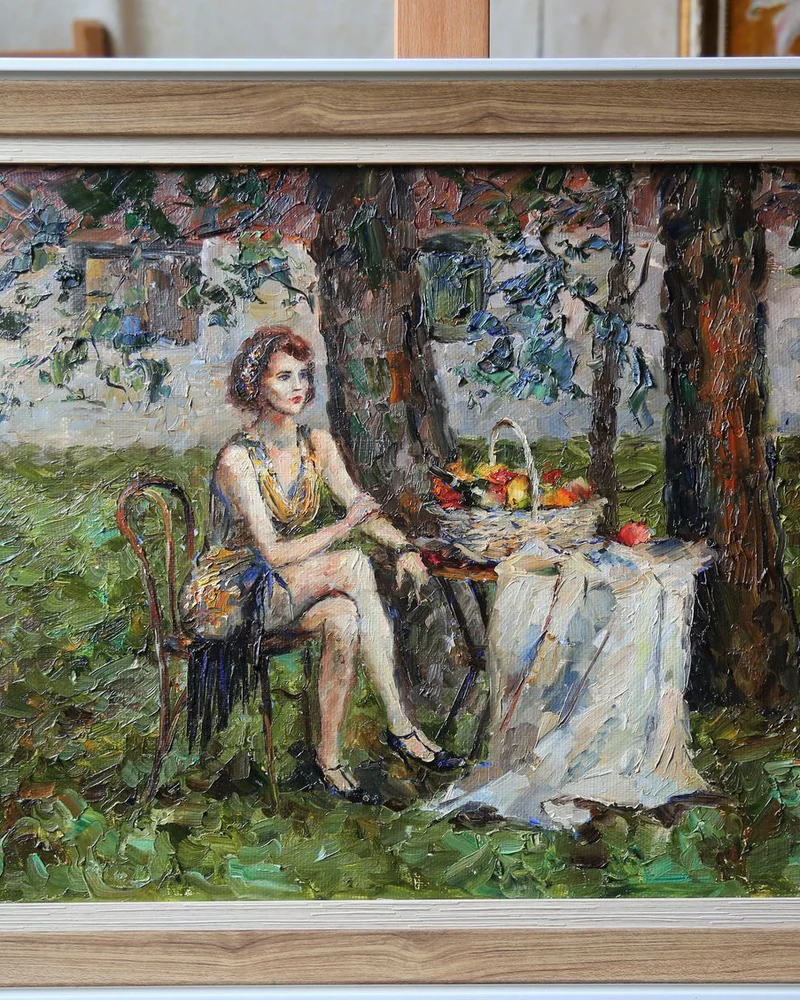 Ожидание. Холст, масло, рама