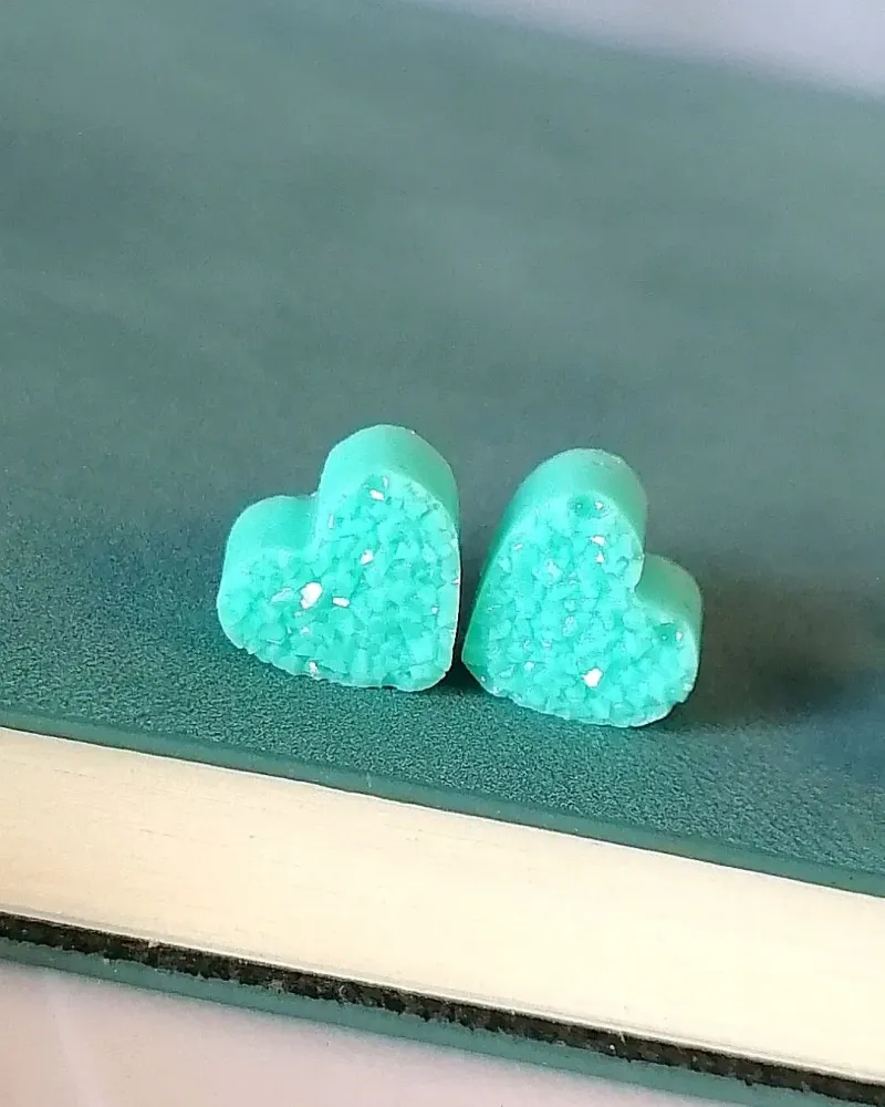 Серёжки-гвоздики, комплект из 3х пар — Эпоксидная смола