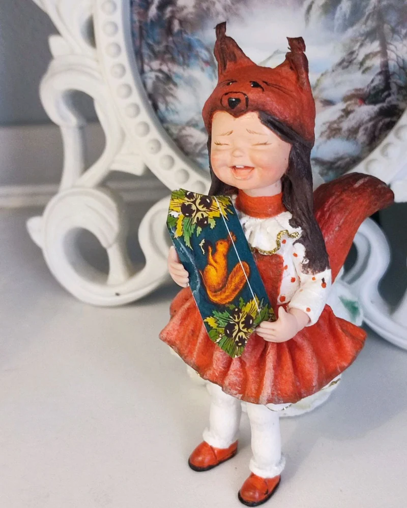 Ёлочная игрушка из ваты