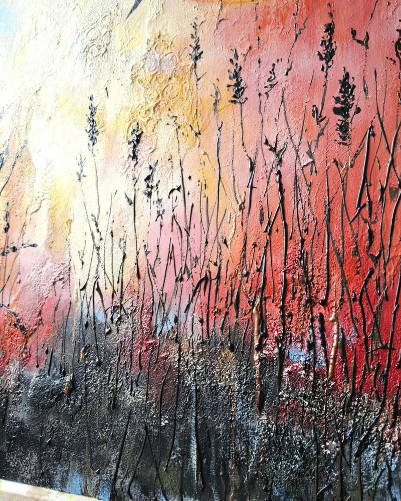 Ласточка (Птицы №1). Абстрактная картина