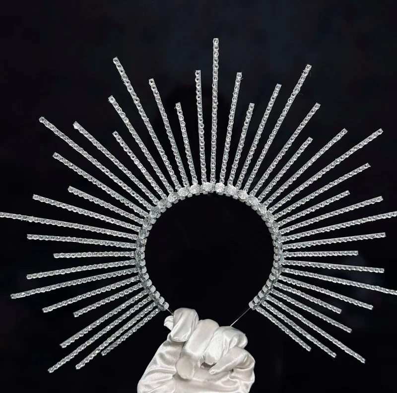 Блестящая корона-ободок с лучами