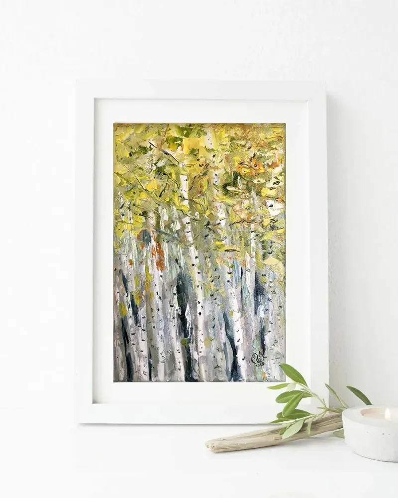 Березы. Картина маслом 20×30 см — 20×30 см