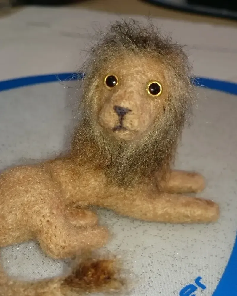 Лев, валяная игрушка — Основной