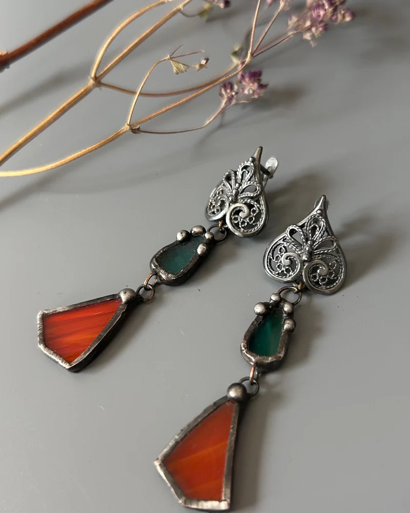 Серьги «Маковые»