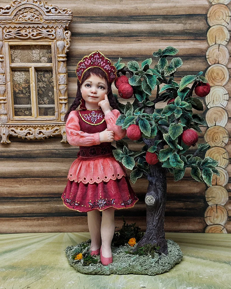 Ватная игрушка "Яблонька