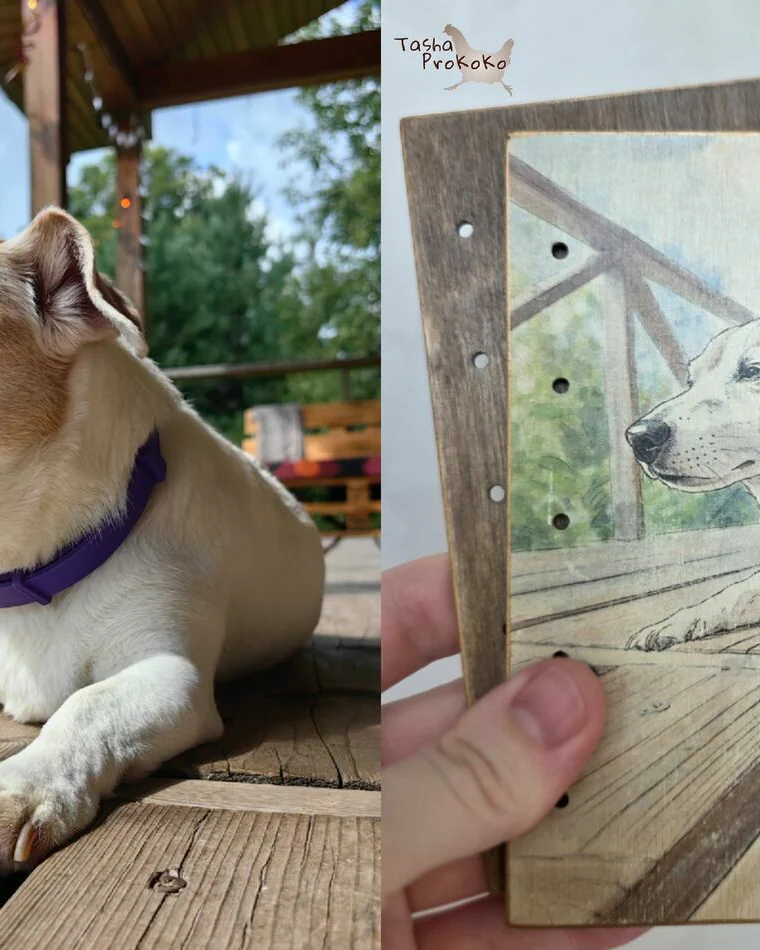 Деревянный блокнот А6 с вашим питомцем — Your Pet