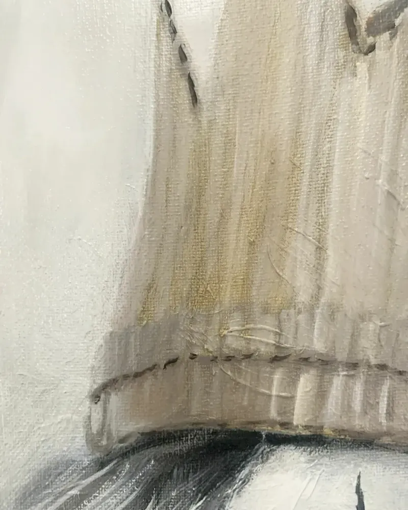 Корона. Женский портрет клоунессы. Картина маслом 30×50 см — 30×50 см