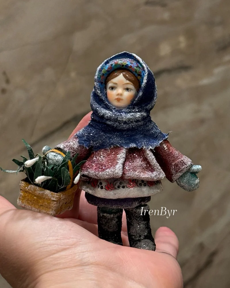 Елочная игрушка из ваты «12 месяцев»