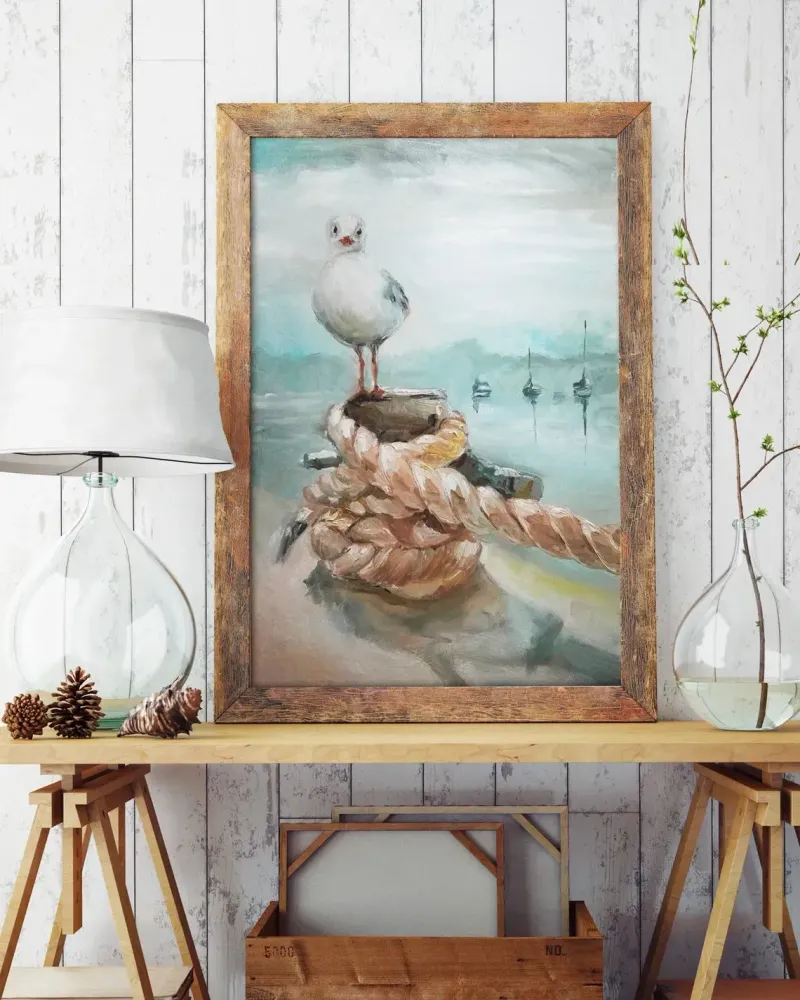 Причал. Картина маслом 40×60 см — 40×60 см
