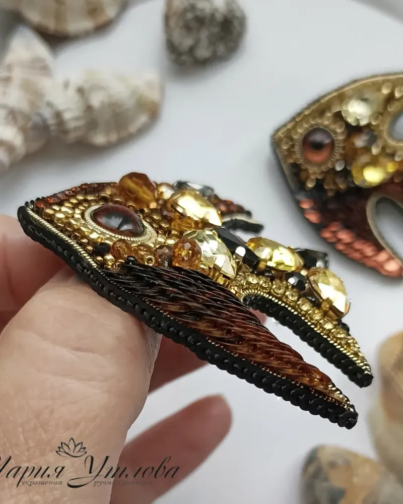 Сет из двух брошей «Морской», бронзовый