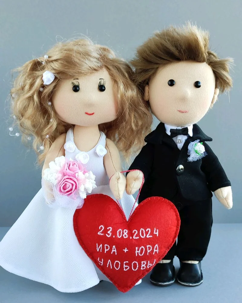 Кукла по фото Жених и Невеста, подарок на свадьбу, ручная работа — Основной