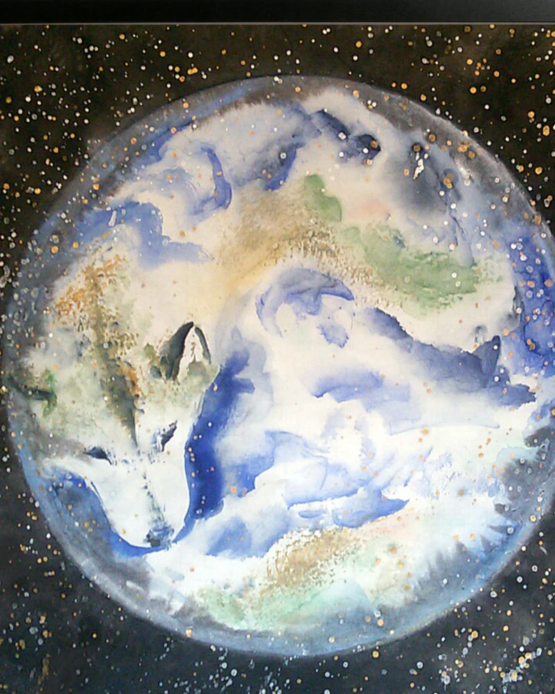 Картина Живая планета, 50x50 космос волк