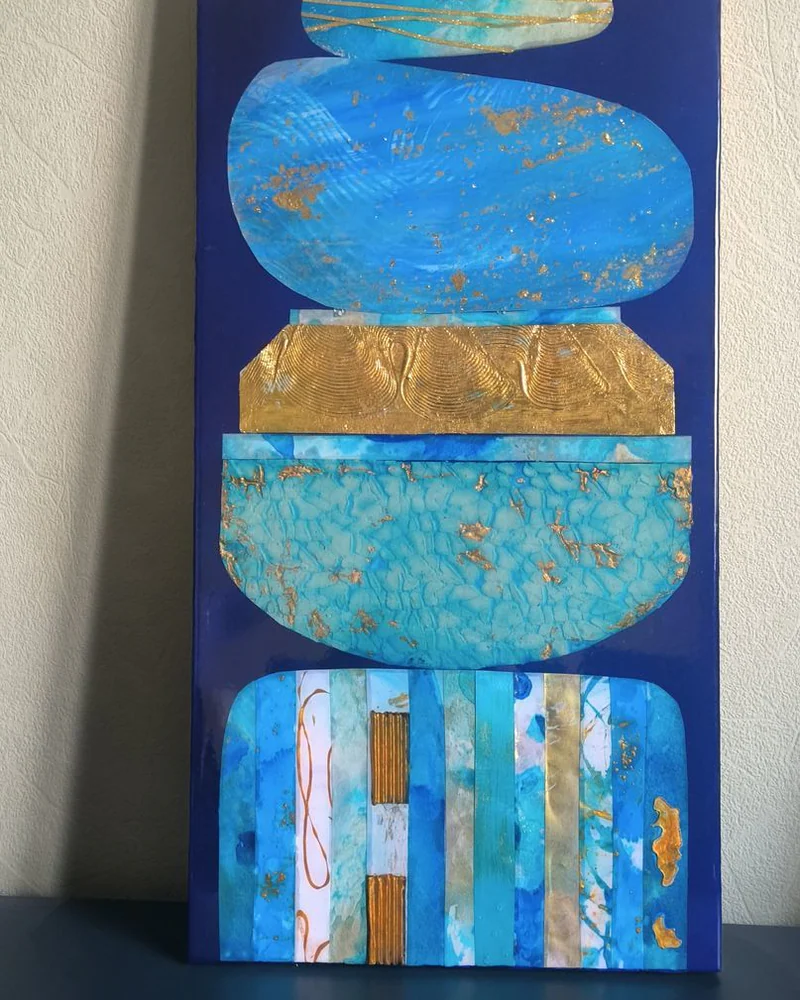 Картина акрилом (mixed media) 30х60 см