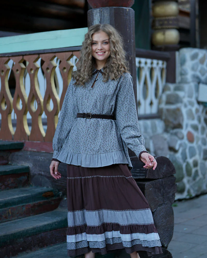Теплая Блузка-рубаха