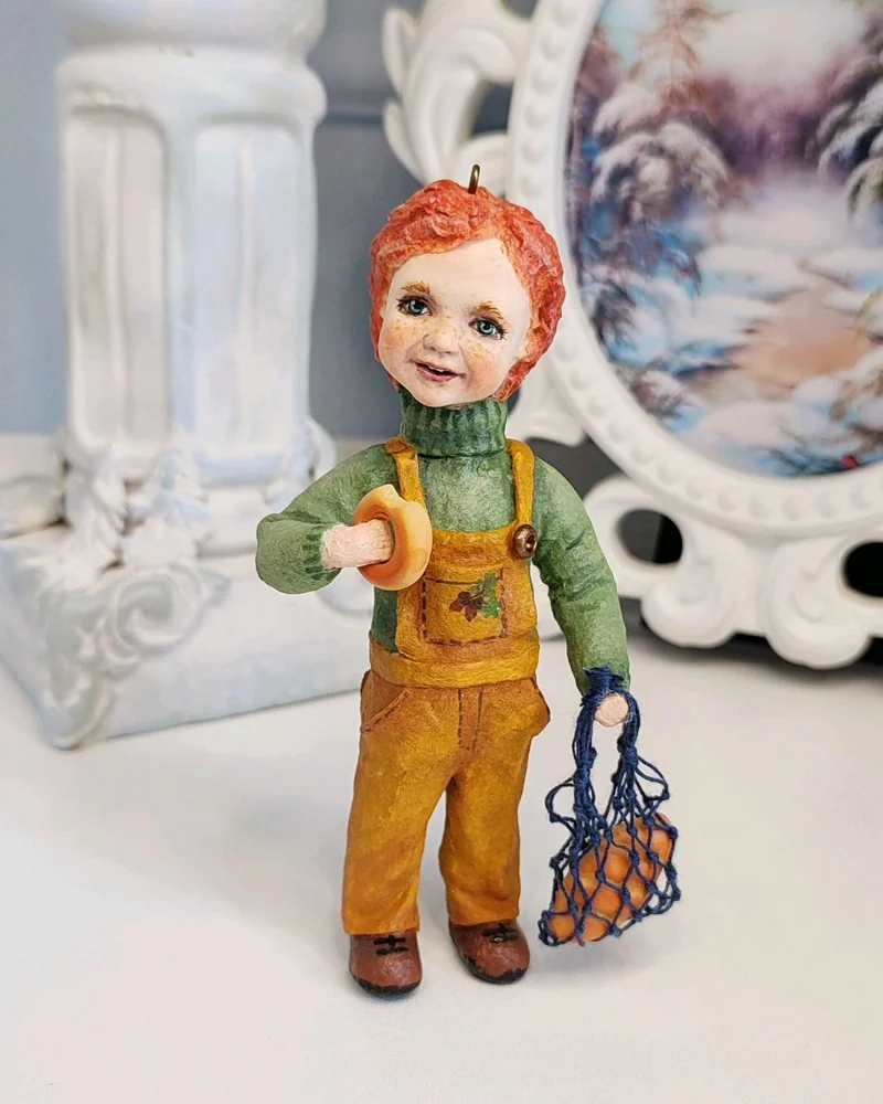 Ёлочная игрушка из ваты