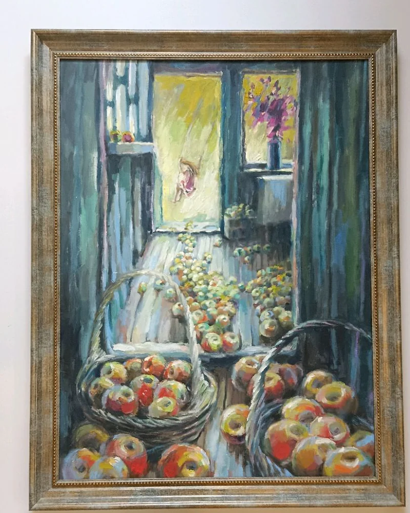 Картина маслом Яблочный спас