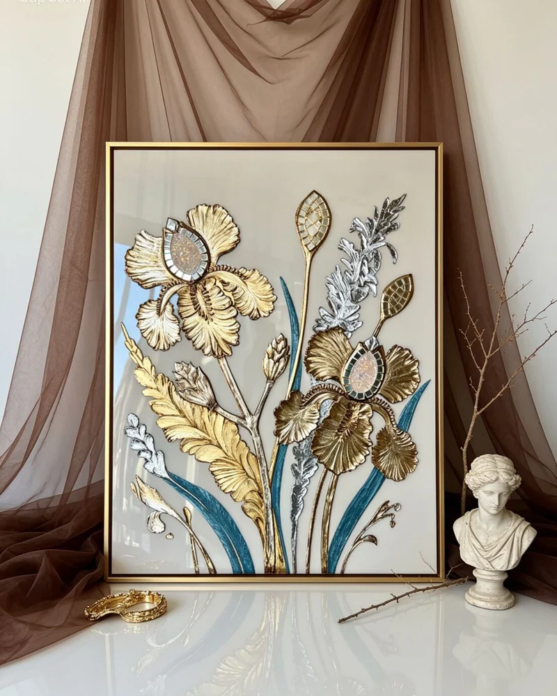 Картина «Ирисы», 65×50 см, глянцевая