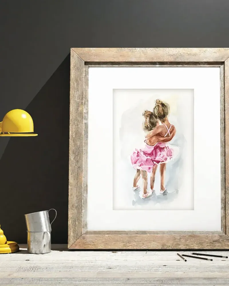Две балерины. Акварель 20×30 см — 20×30 см