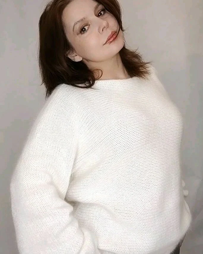 Джемпер белый из ангоры