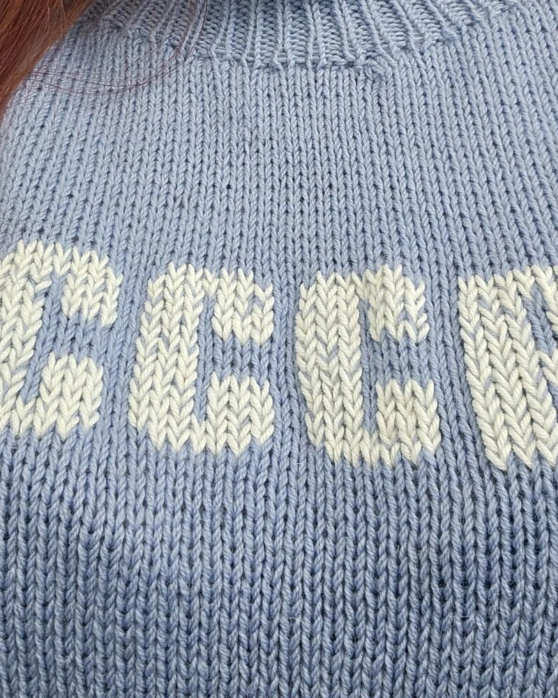 Шерстяной свитер ручной работы СССР