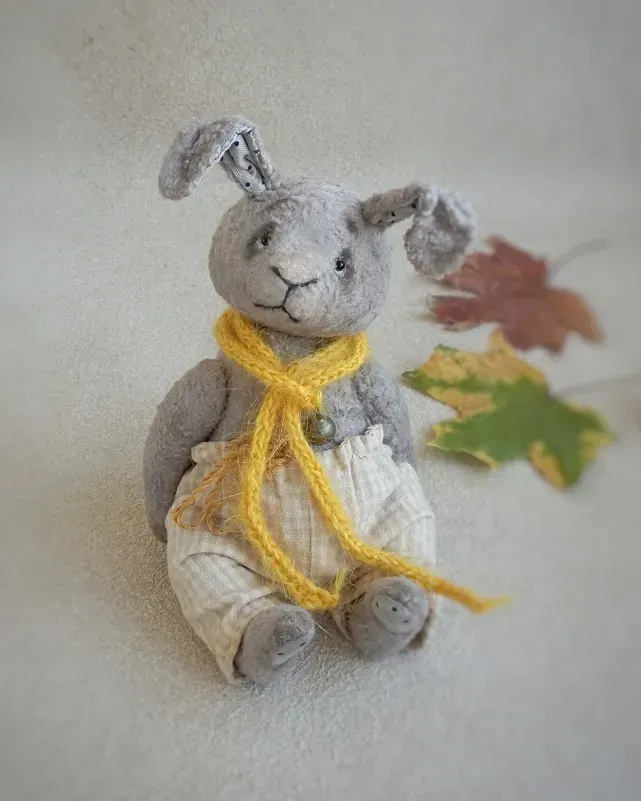 Зайчик Тедди Филипп, серый, 16 см