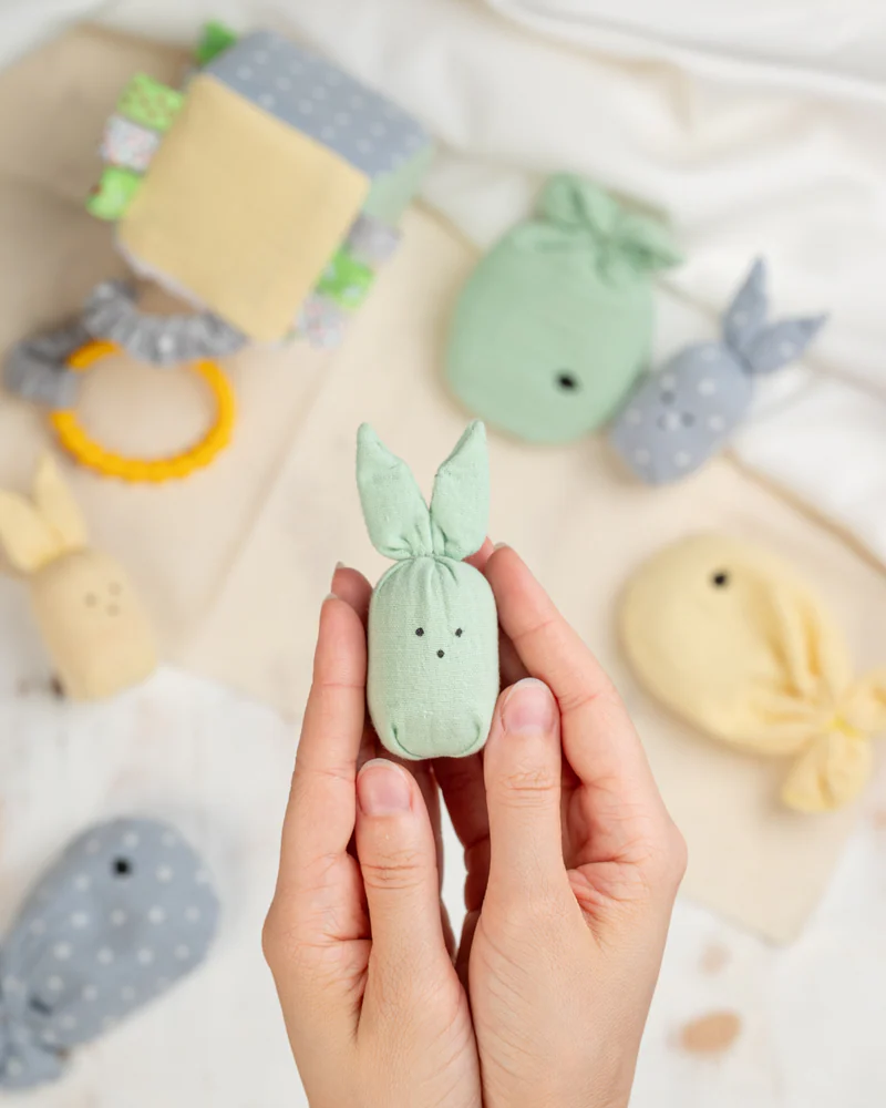 Сенсорные игрушки-погремушки «Шумелки», 3 шт. — Жёлтый, зелёный