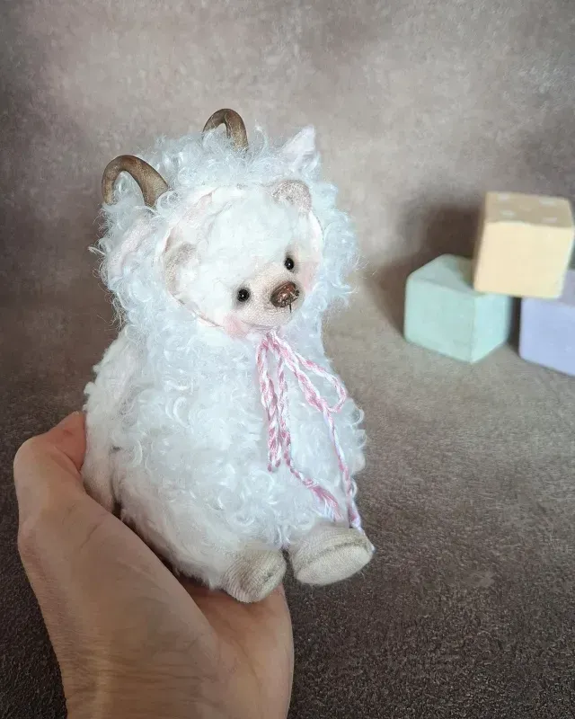 Мишка Тедди Стеша, белый, 16 см