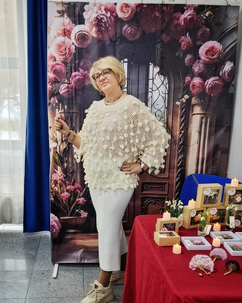 Кофта паутинка, мохеровая сетка "Зимний флёр"