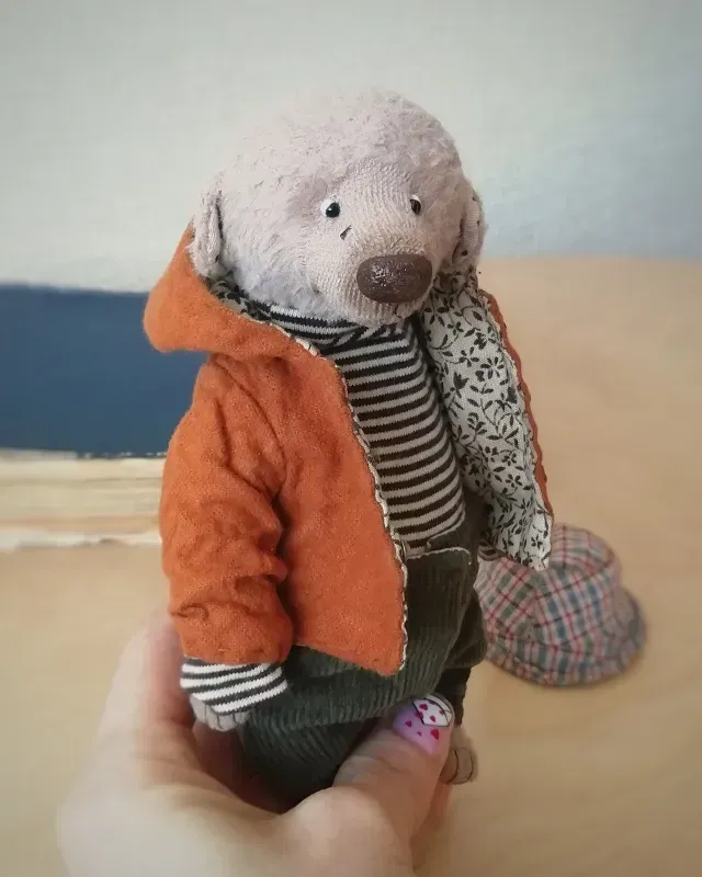 Мишка Тедди Кевин, бежевый, 17 см