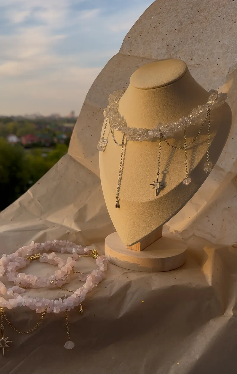 Ожерелье «Северная» из горного хрусталя — Основной
