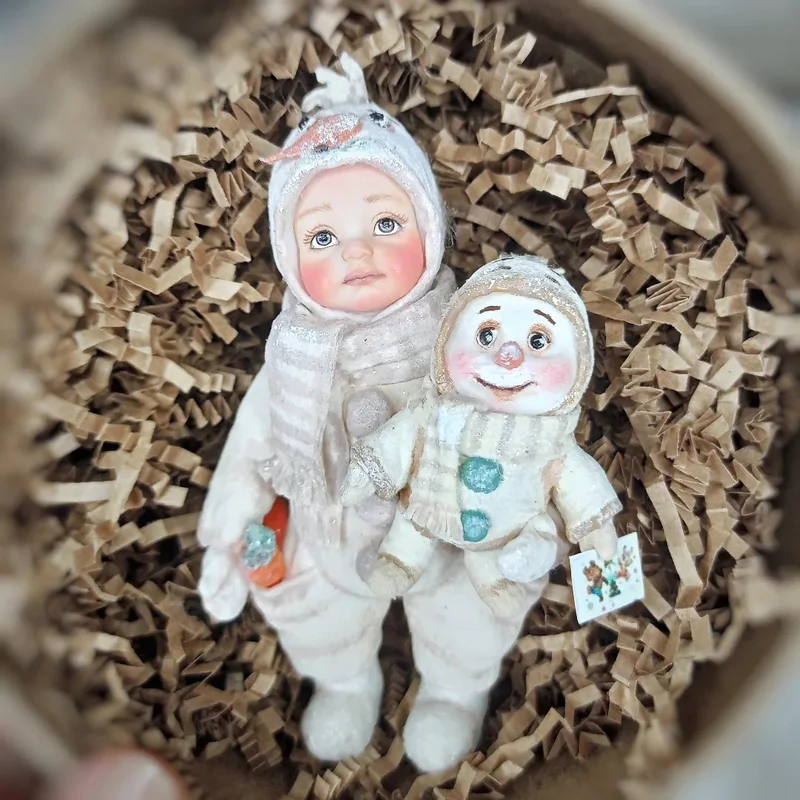 Ватная игрушка "Ожившие снеговички"