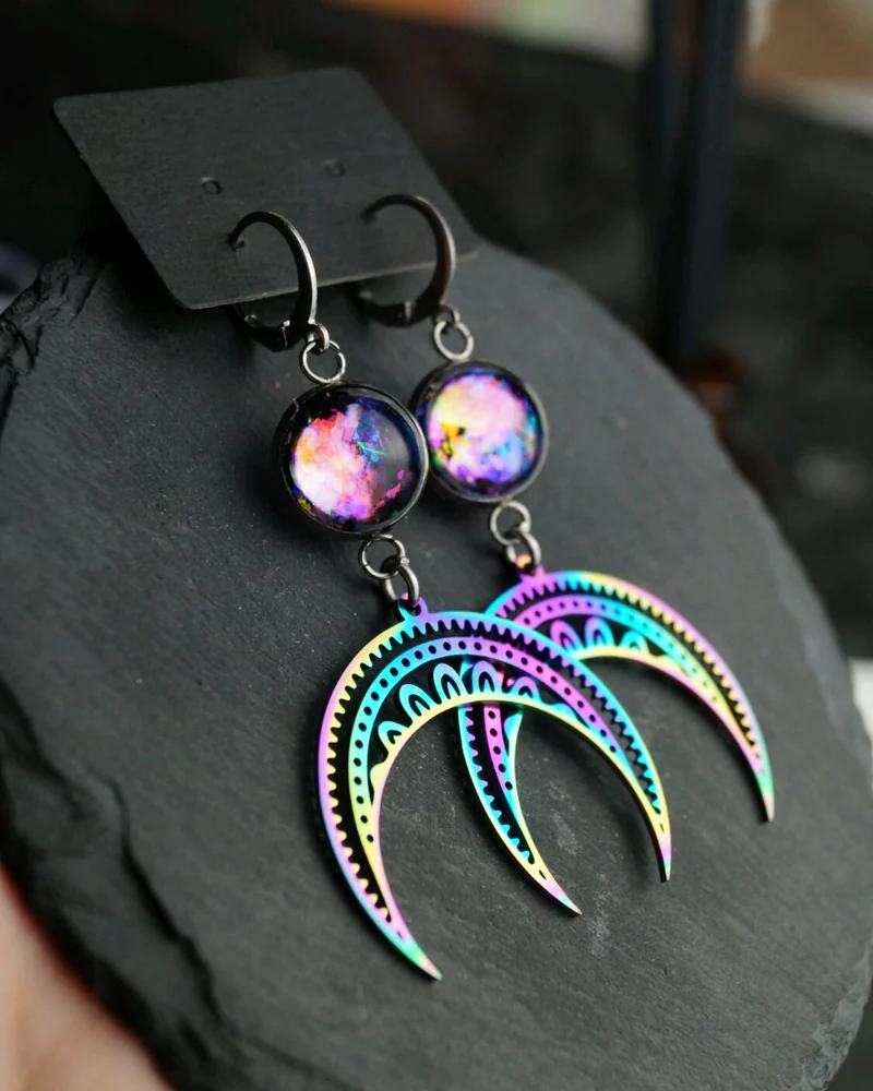Серьги космические луны