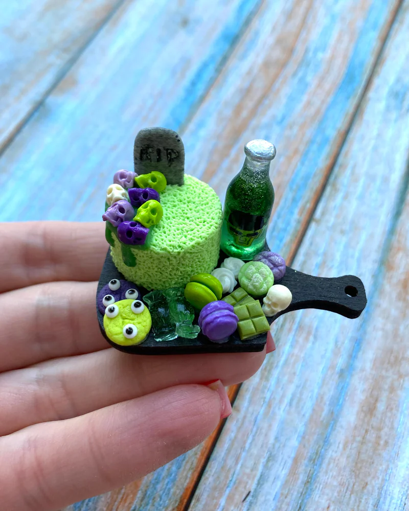 Кукольная Миниатюра «Хеллоуин 💚💜»