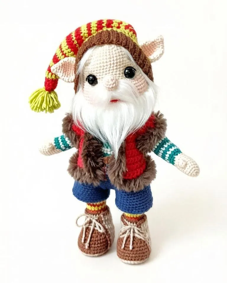 вязаная игрушка эльф Домовой — эльф Домовой