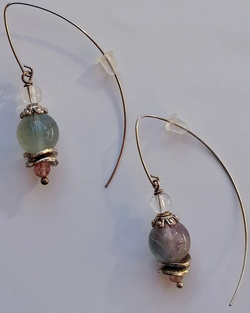 Серьги из флюорита