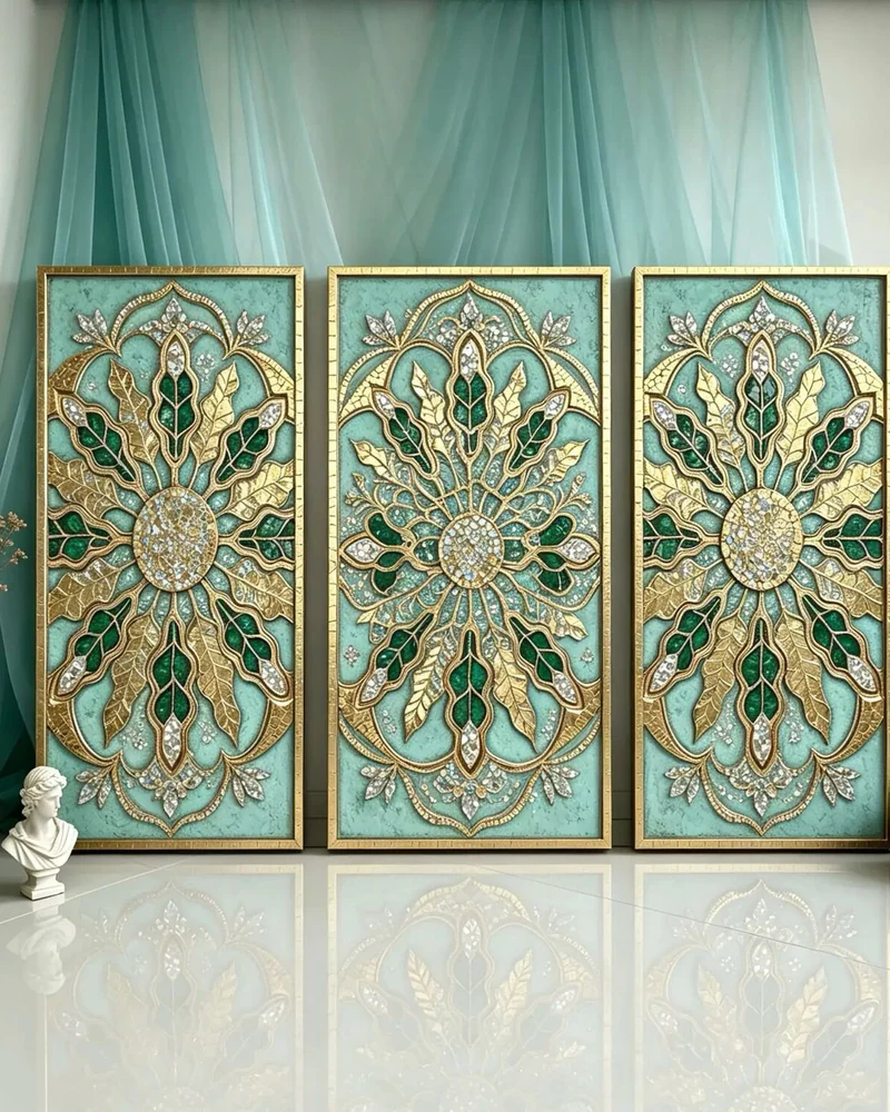 Триптих «Роскошь Тиффани», 70×35 см, 3 шт.