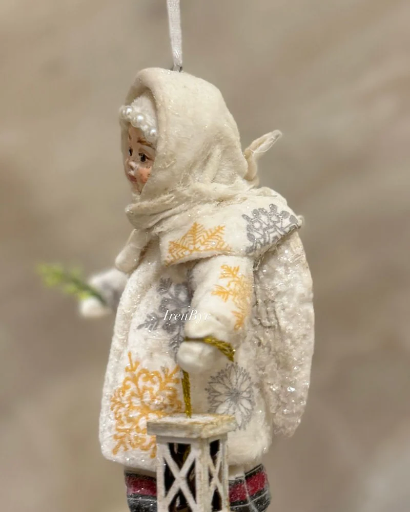 Ватная ёлочная игрушка Ангел
