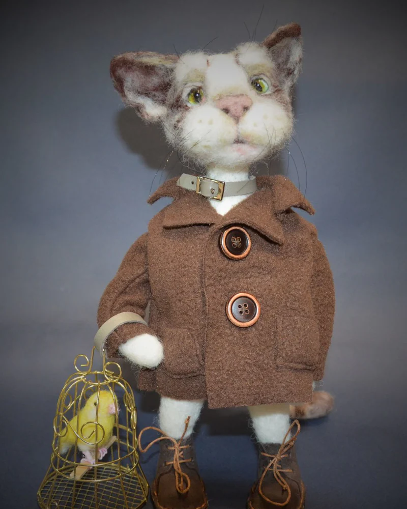 Кот, по имени Кот. Игрушка из шерсти