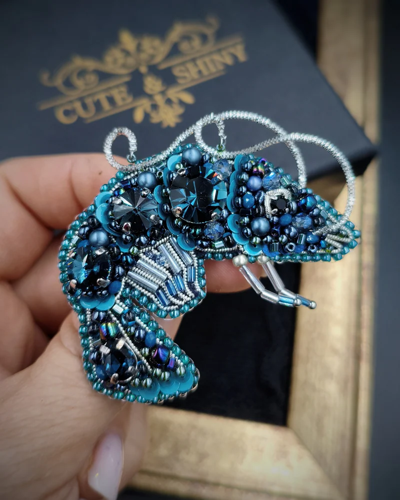 Брошь Креветка / Shrimp brooch