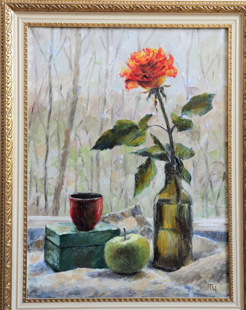 Роза дзен. Холст, масло. 2017 г