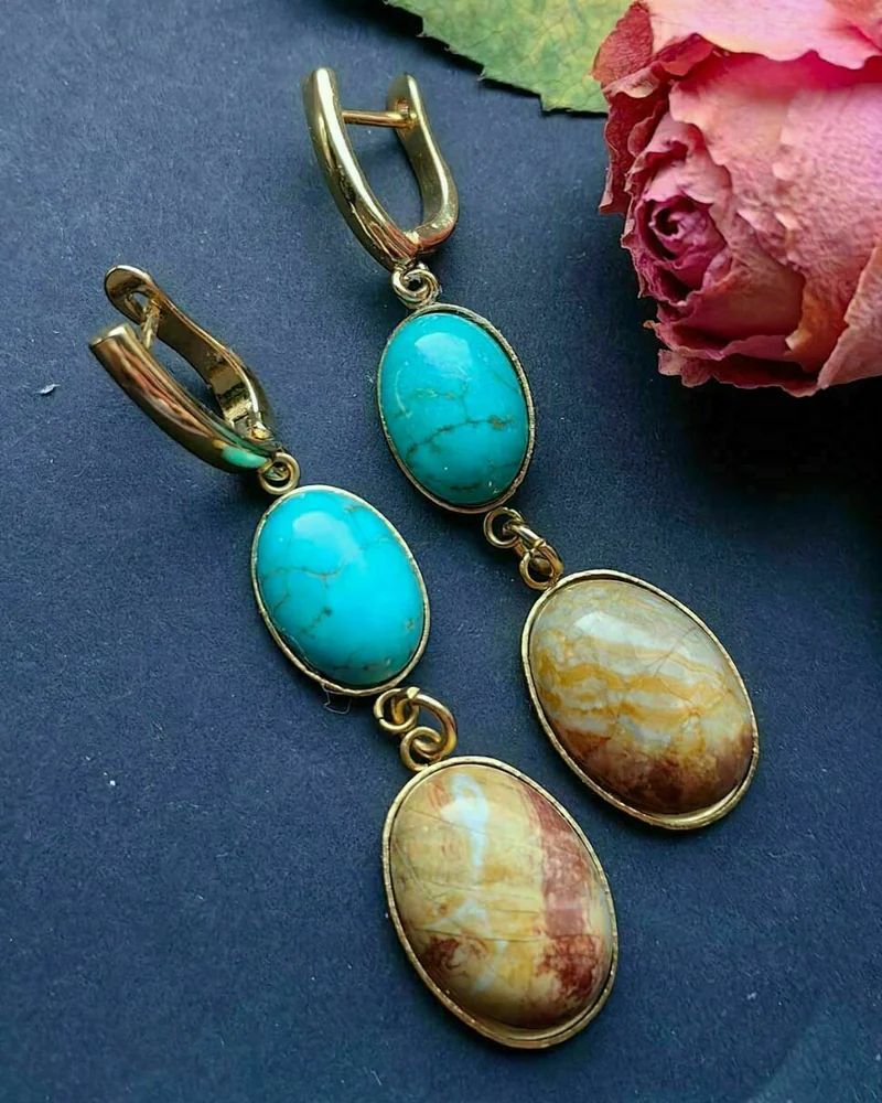 Серьги из натуральных камней