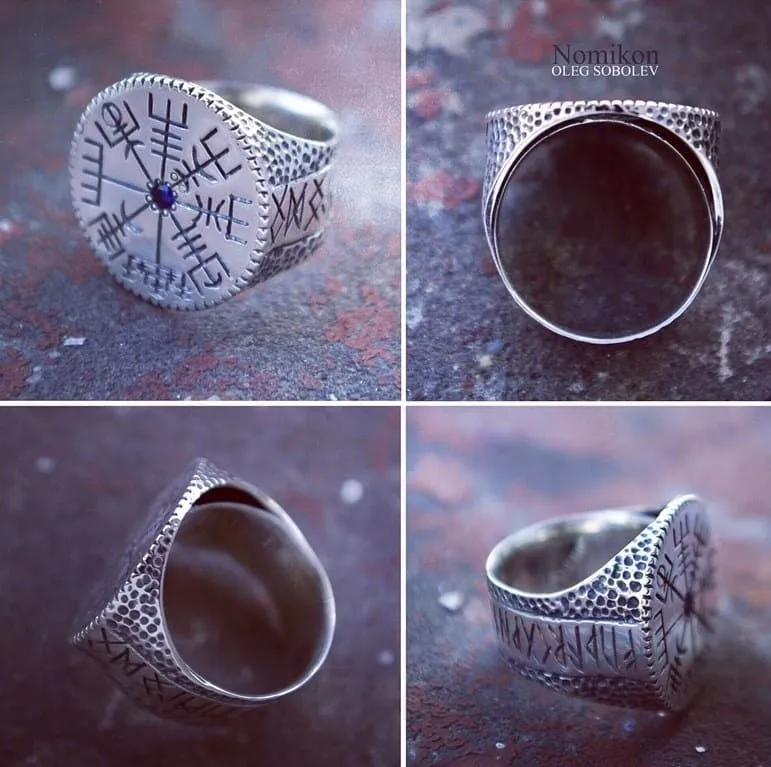 Перстень «Vegvisir» - Рунический компас — Основной