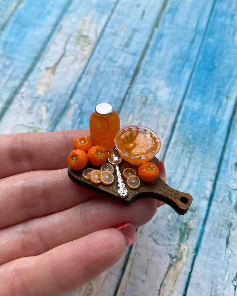 Кукольная миниатюра «Апельсиновый джем 🍊»