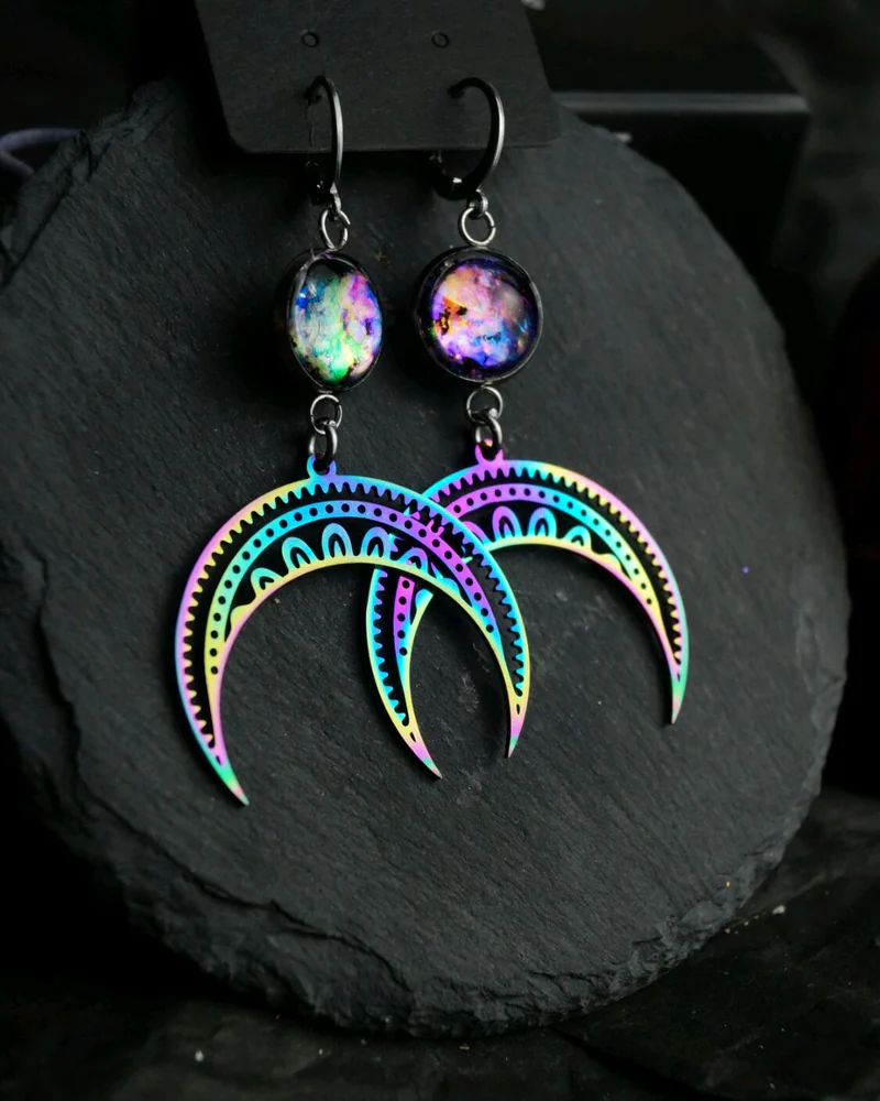 Серьги космические луны