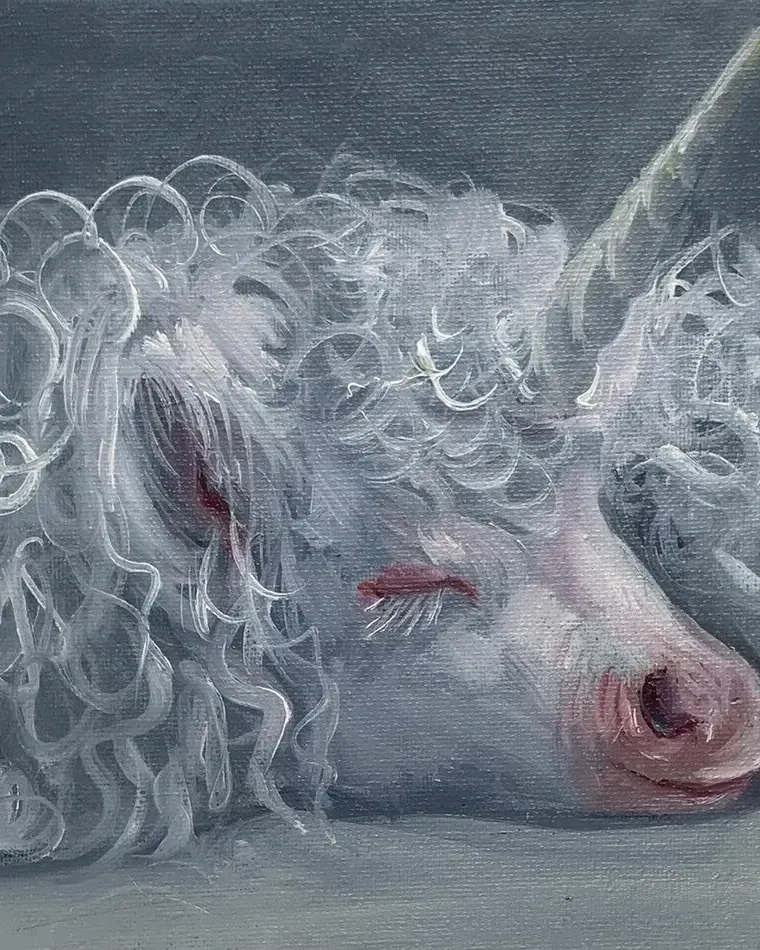 Единорог. Картина маслом 20×30 см — 20×30 см
