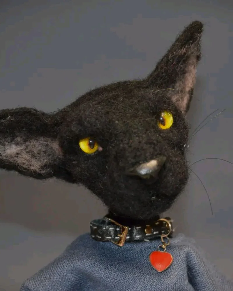 Кошки ориентальные. Игрушки из шерсти