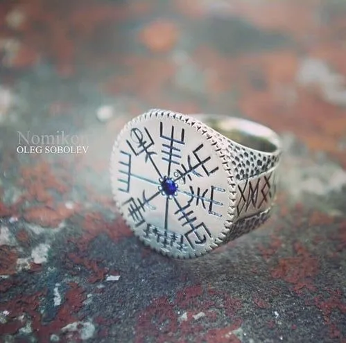 Перстень «Vegvisir» - Рунический компас — Основной