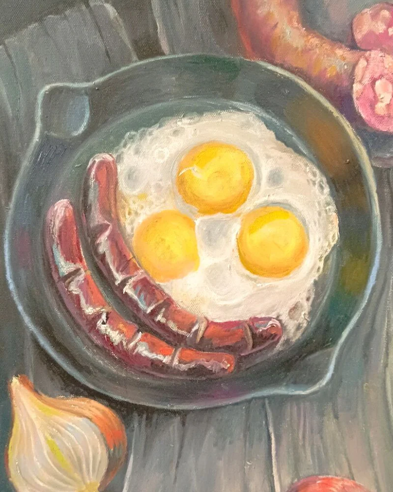 Картины диптих маслом Мужской и женский кофе
