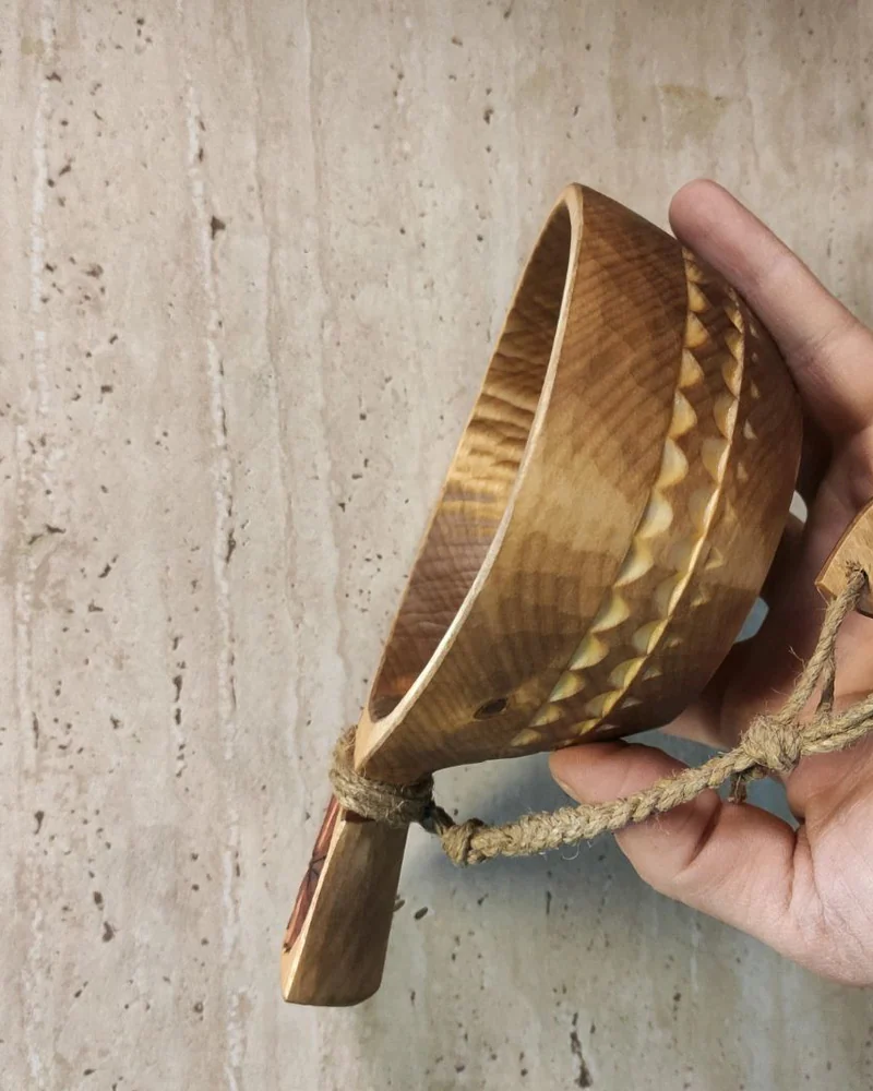 Кукса из липы с резным узором, 250 мл — Кукса из липы с резным узором, 250 мл