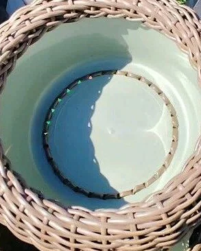 Кашпо «Таблетка» из ротанга, бежевое, 10 л